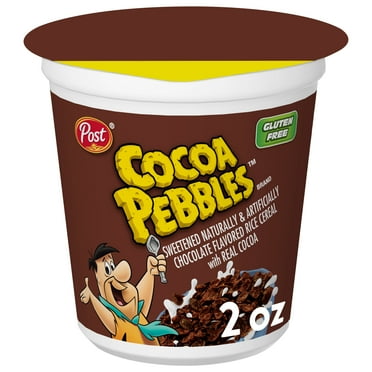 Post Cocoa PEBBLES Cereal, Chocolatey Kids Cereal, Gluten Free, Crunchy  2.0 oz Individual Cereal Cup