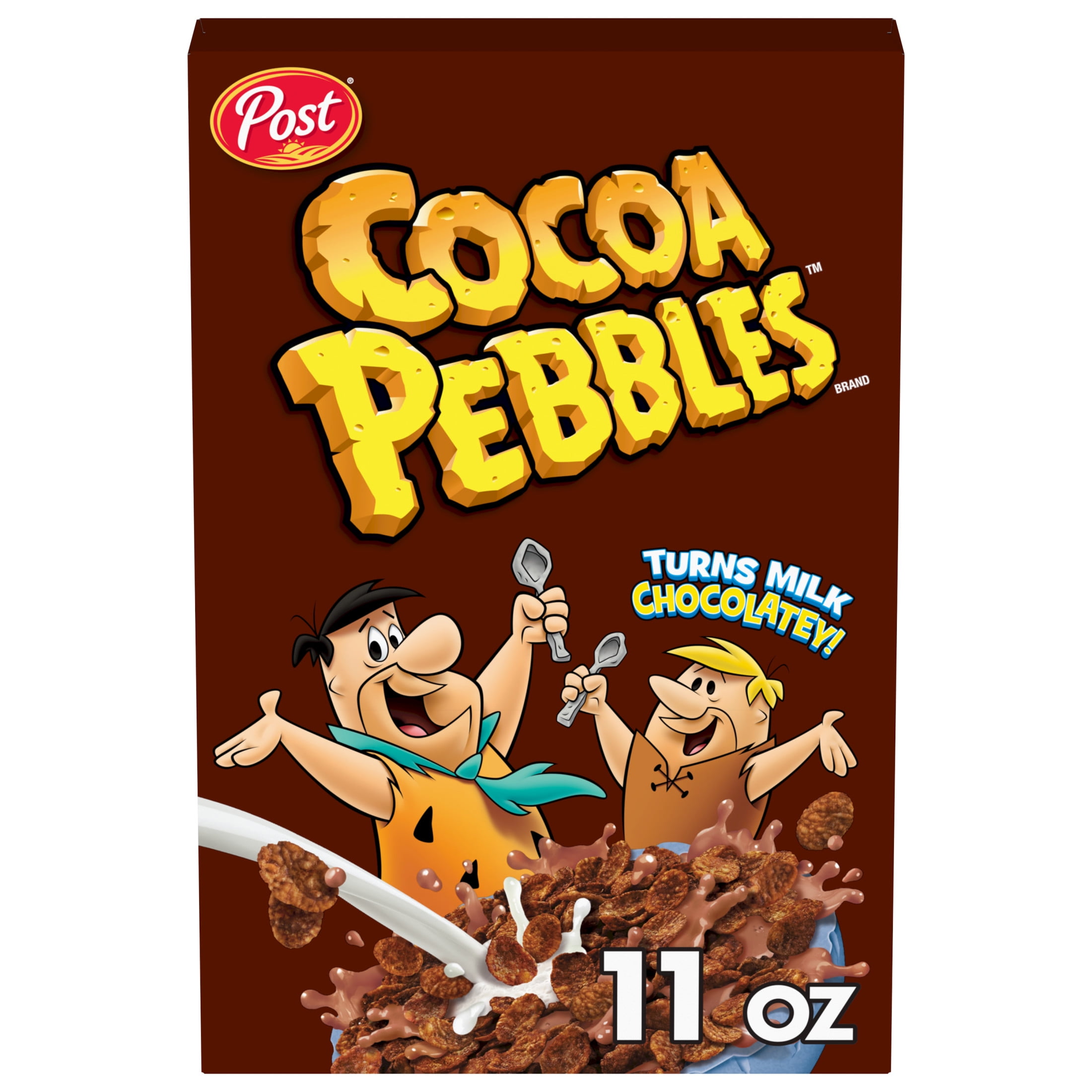 Post Cocoa Pebbles Crunchy Kids Cereal, Chocolatey Box, 11 Oz