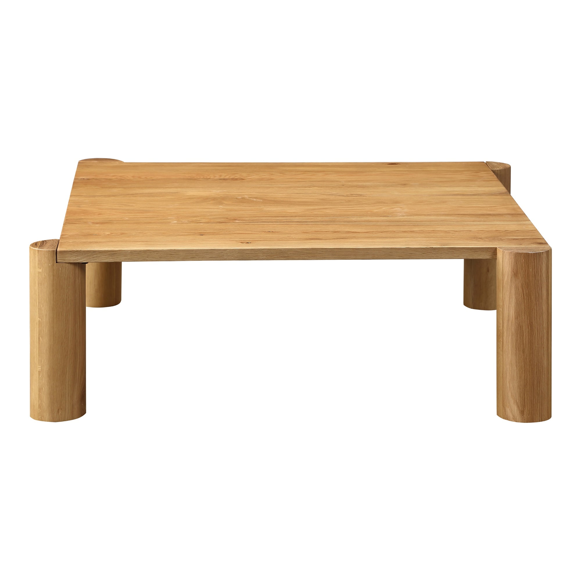 Post 36'' Natural White Oak Solid Wood Low-Slung Coffee Table