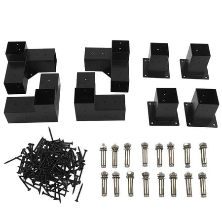 Post Corner Brackets, Pergola Bracket Kit Heavy Duty Rustproof For Outdoor