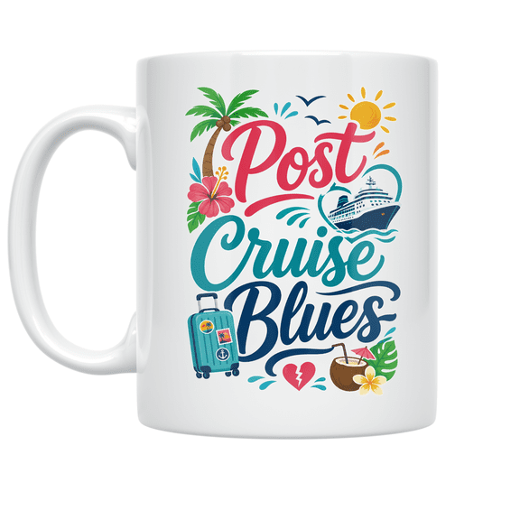 Post Cruise Blues Mug - Cruise Lovers - 11 oz Ceramic Coffee Mug
