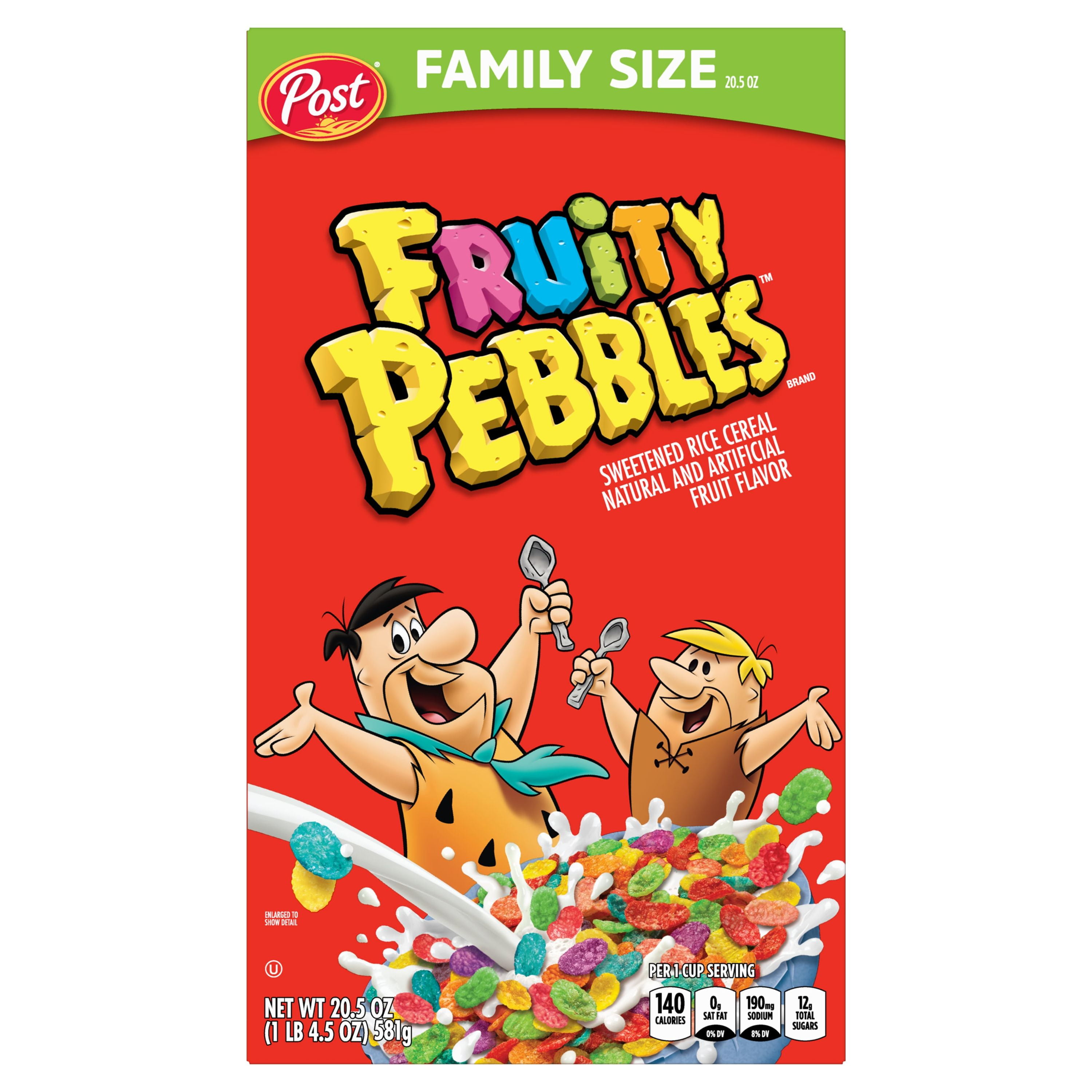 Post Fruity PEBBLES Breakfast Cereal, Gluten Free, 10 Vitamins and