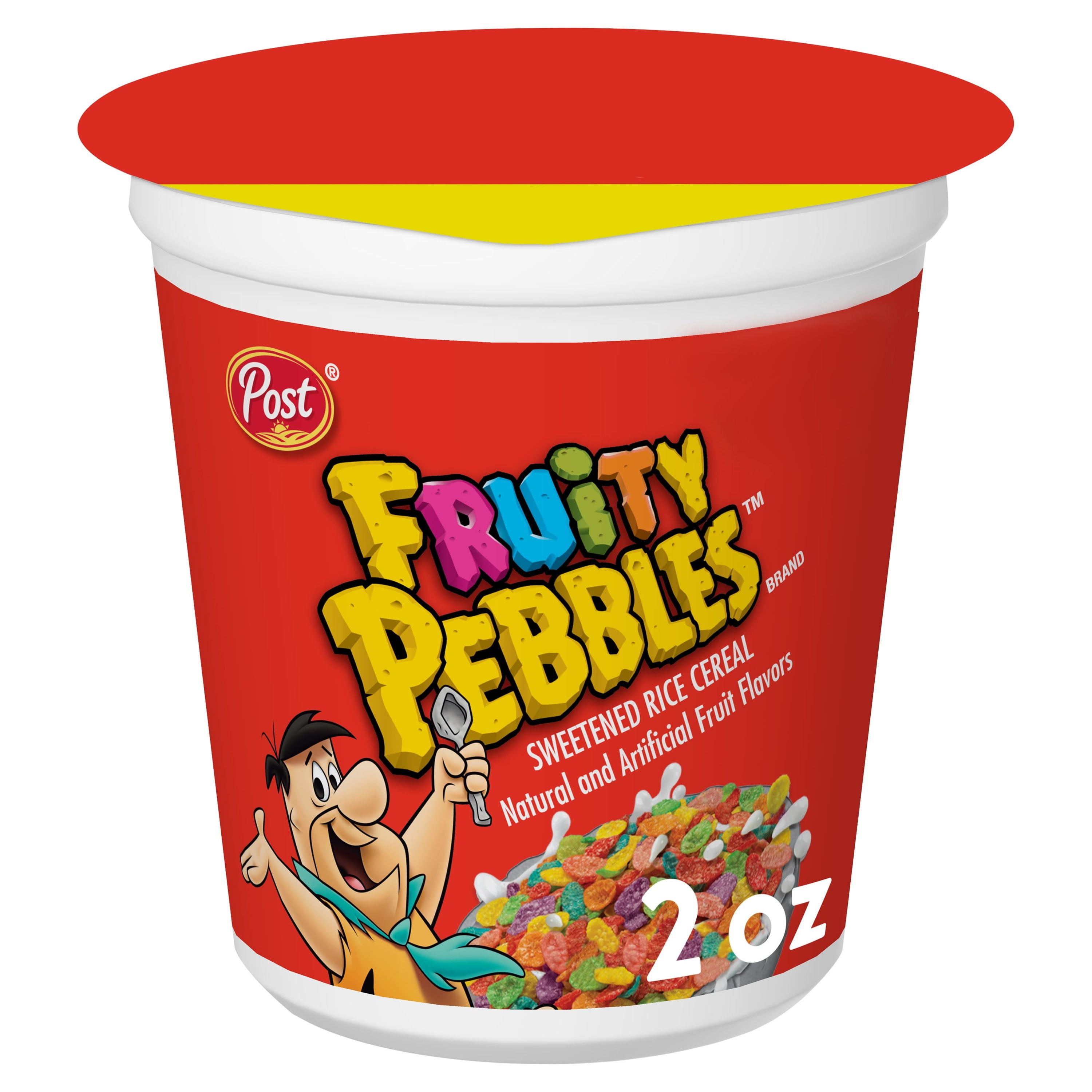 Post Fruity PEBBLES Cereal, Fruity Kids Cereal, 2 oz Individual Cereal