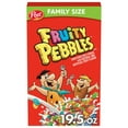 thumbnail image 1 of Post Fruity PEBBLES Cereal, Fruity Kids Cereal, Gluten Free, Crunchy 19.5 oz (Pack 4), 1 of 5