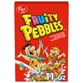thumbnail image 1 of Post Fruity PEBBLES Cereal, Gluten-Free, 10 Vitamins/Minerals, Sweetened Rice Cereal, 11 oz (Pack 6), 1 of 5