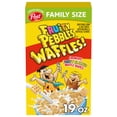 thumbnail image 1 of Post Fruity PEBBLES Waffles Cereal, Fruity Cereal, Crunchy, 19 oz Box, 1 of 8