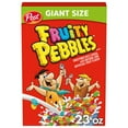 thumbnail image 1 of Post Fruity PEBBLES Breakfast Cereal, Gluten Free, 10  Vitamins and Minerals, Breakfast Snacks, Sweetened Rice Cereal, Extra Large Box, 23 Oz, 1 of 12