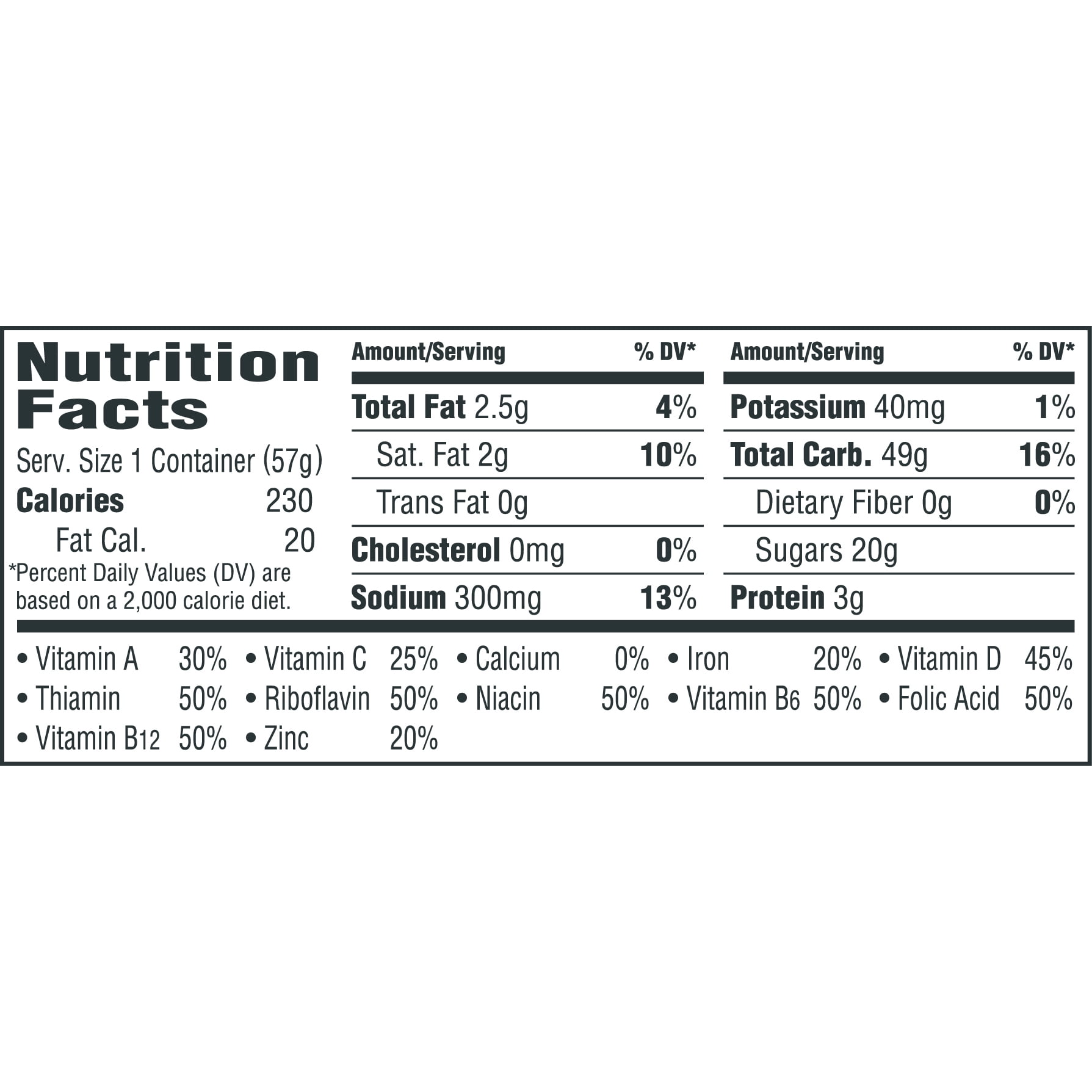 Post Fruity Pebbles Cereal 2 oz. Plastic Container