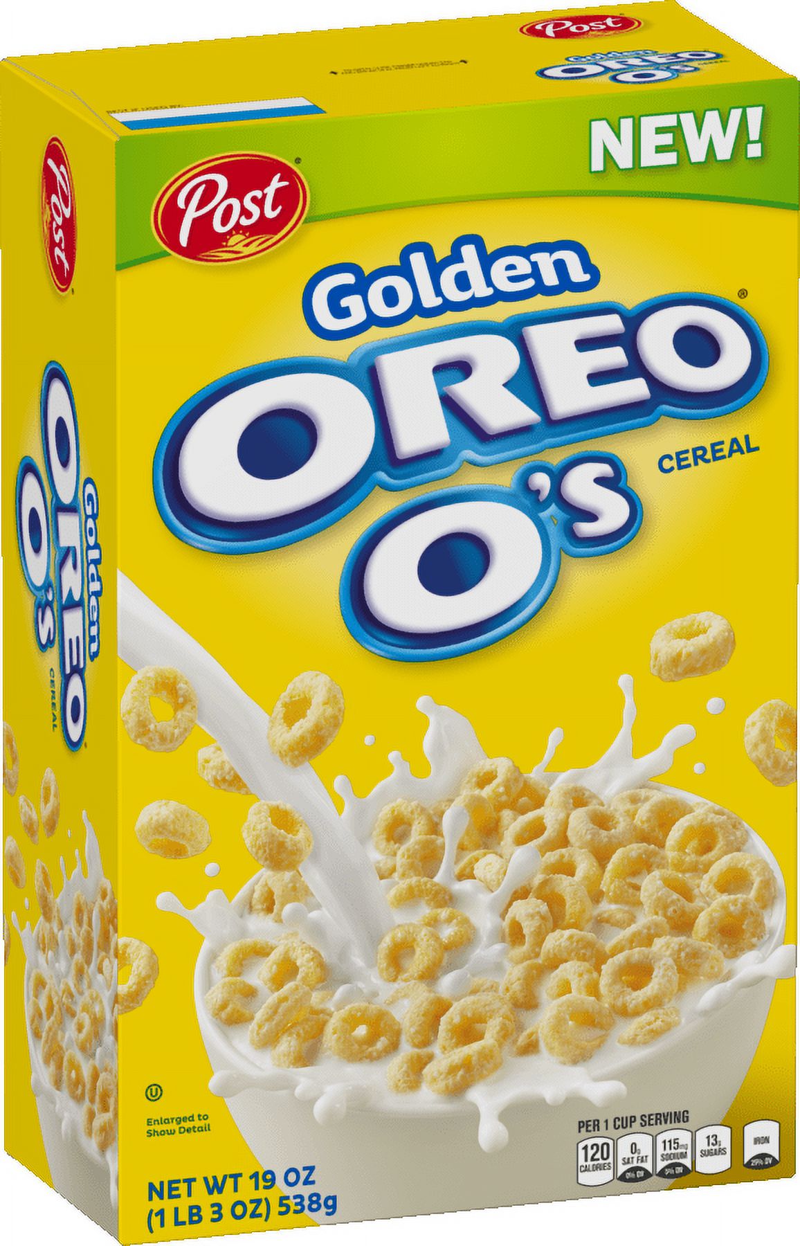 Post Golden Oreo O's Breakfast Cereal, Oreo Cookie, 19 Oz - image 1 of 3