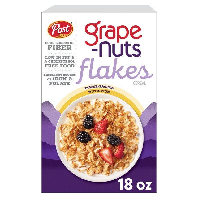 Post Grape Nuts Flakes Breakfast Cereal, 18 oz Box