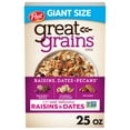 thumbnail image 1 of Post Great Grains FEV6&nbsp;Raisins Dates and Pecans Breakfast Cereal, Raisin Cereal with Sweet Dates and Granola Clusters, Non-GMO Project Verified, 25 OZ Box, 1 of 3