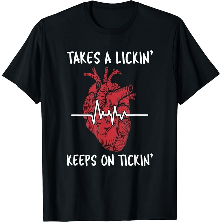 Post Heart Surgery Bypass Recovery Tshirt Takes A Lickin' Post Heart Surgery Bypass Recovery Tshirt Takes A Lickin'