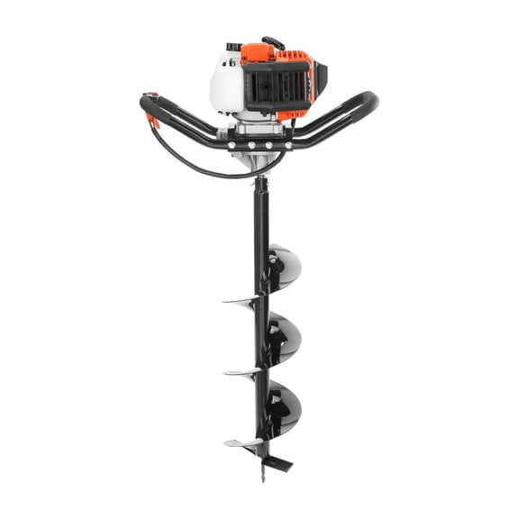 Post Hole Digger 43cc Gas Auger - 8" Drill Bit - Earth Digger for Farm & Garden