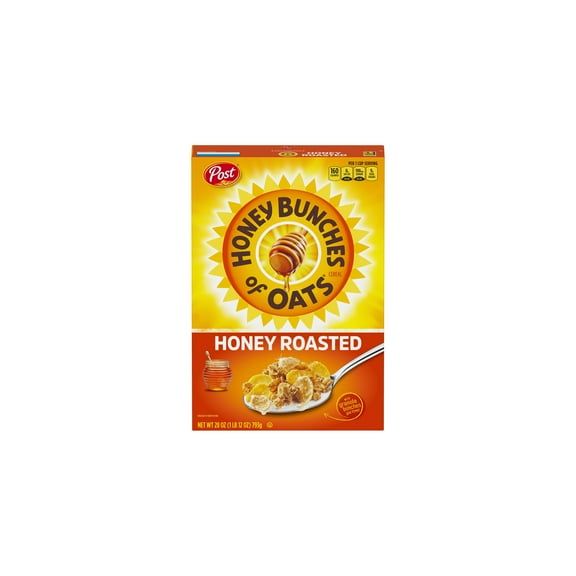 Post Honey Bunches of Oats Crunchy Honey Roasted Cereal 28 oz (Pack of 12)