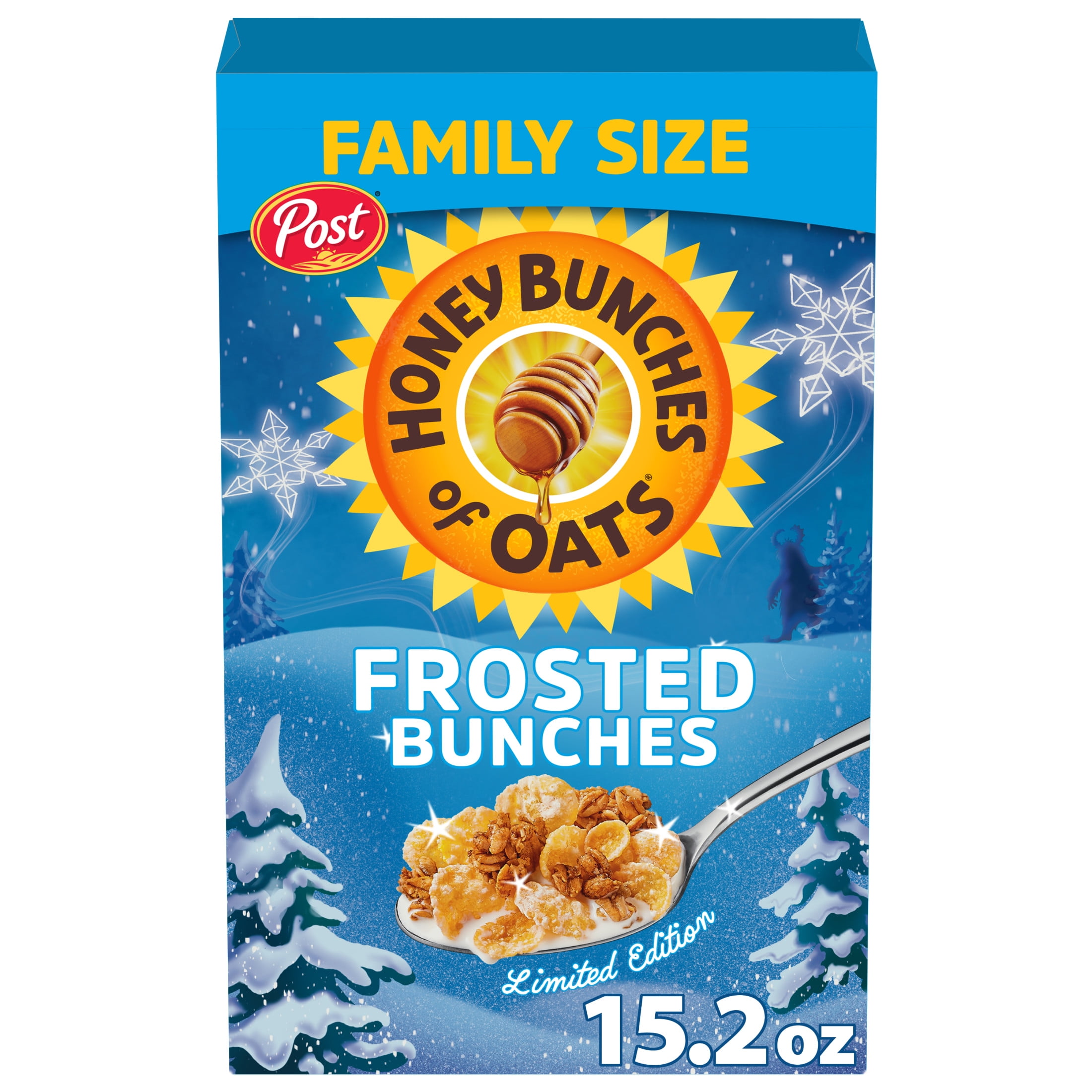 Post Honey Bunches of Oats Frosted Bunches Limited Edition Cereal, Crunchy 15.2 oz Box