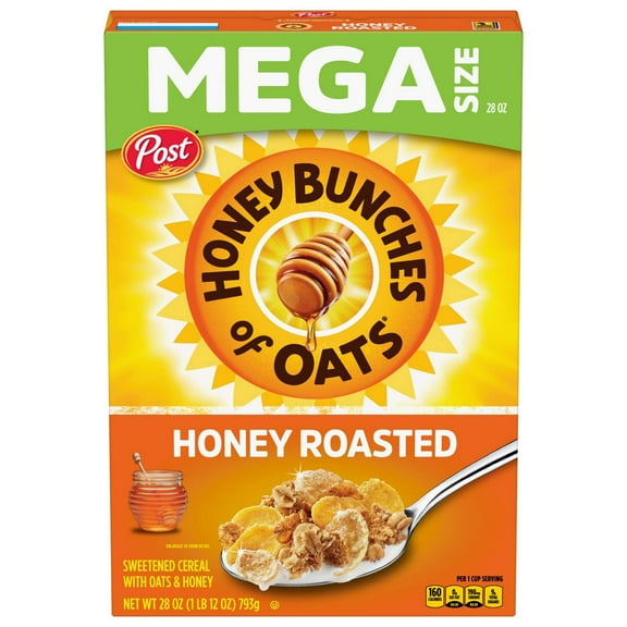 Post Honey Bunches of Oats Honey Roasted Cereal Mega Size - 28 oz (Packaging May Vary)