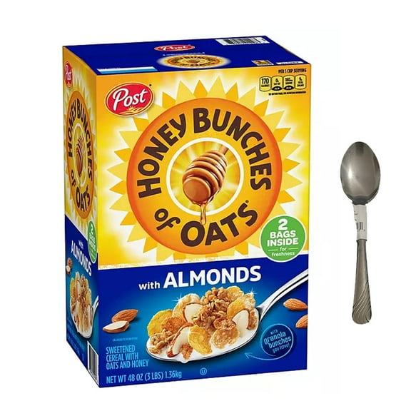 Post Honey Bunches of Oats with Crispy Almonds (48 oz.)With Spoon