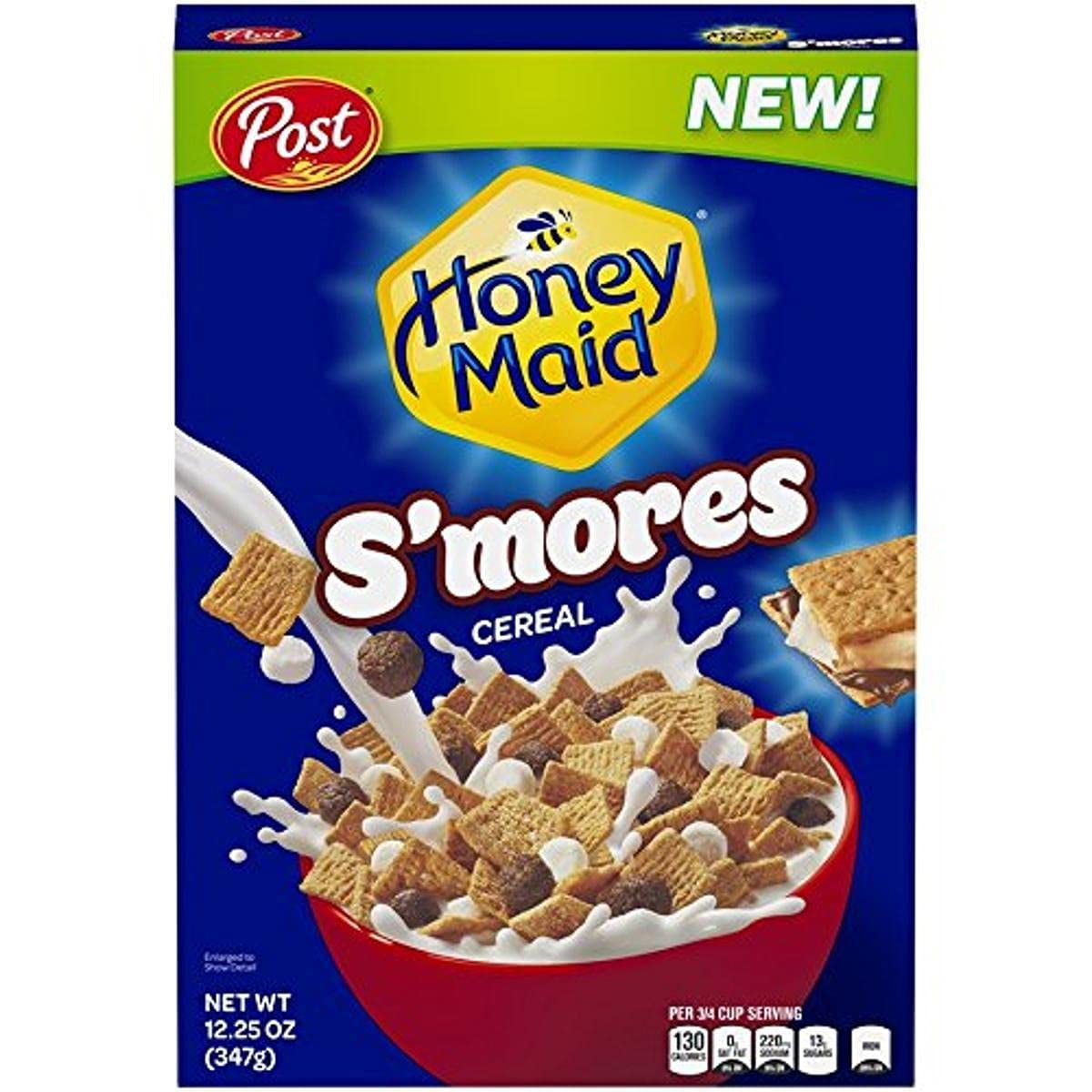 Post, Honey Maid, Breakfast Cereal, S'Mores ITL1Chocolatey Marshmallow Graham Cracker, 12.25 Oz