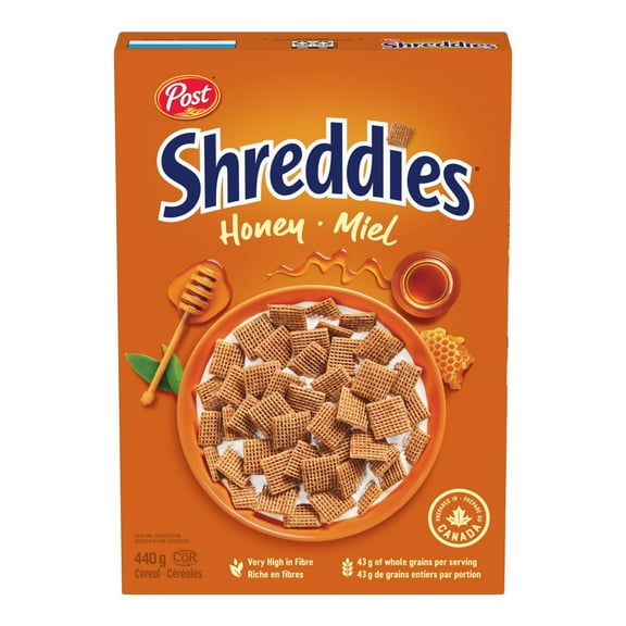 Post Honey Shreddies Cereal, 440g/15.4 oz.Imported from Canada
