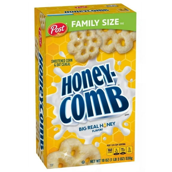 Post Honeycomb Cereal Honey Flavored Cereal 19 oz (Pack of 14)