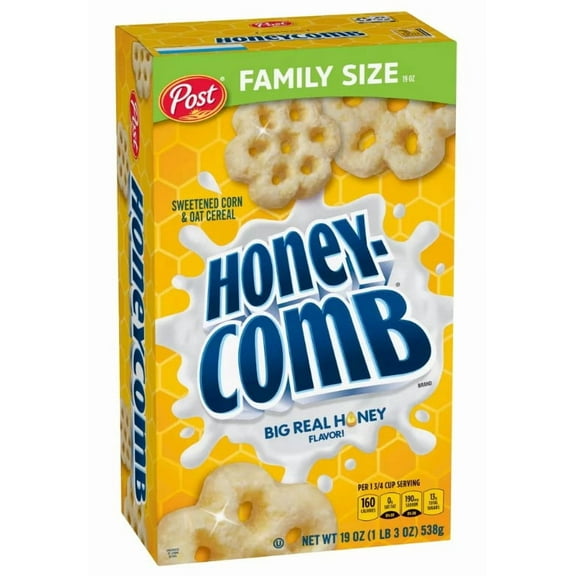 Post Honeycomb Cereal Honey Flavored Cereal 19 oz (Pack of 18)