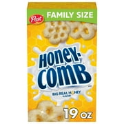 Post Honeycomb Cereal, Honey Flavored Crunchy Breakfast Cereal, 19oz Box
