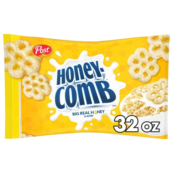 Post Honeycomb Cereal, Made with Real Honey, Certified Kosher, Crunchy 32 oz Bag