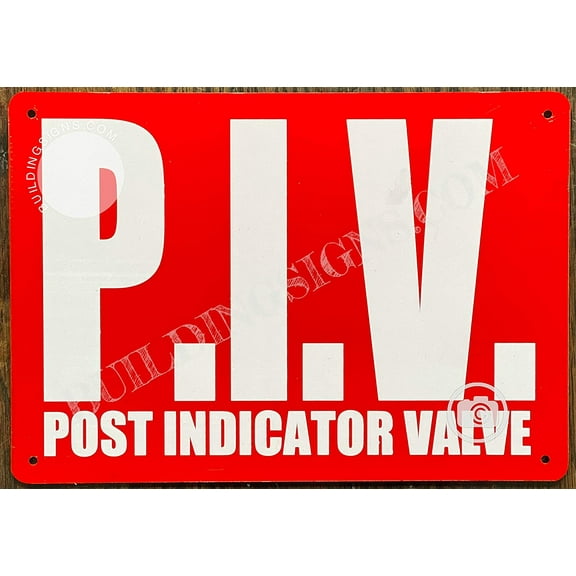 Post Indicator Valve Sign (RED Reflective, Aluminium 7X10,Rust Free) (ref-2201)
