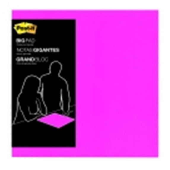 Post-It 15 x 15 in. Sheet Self-Stick Big Pad - Pink, Pack 30