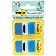 Post-It Flags Value Pack, Blue, 1 in. Wide, 50/Dispenser, 12 Dispensers/Pack