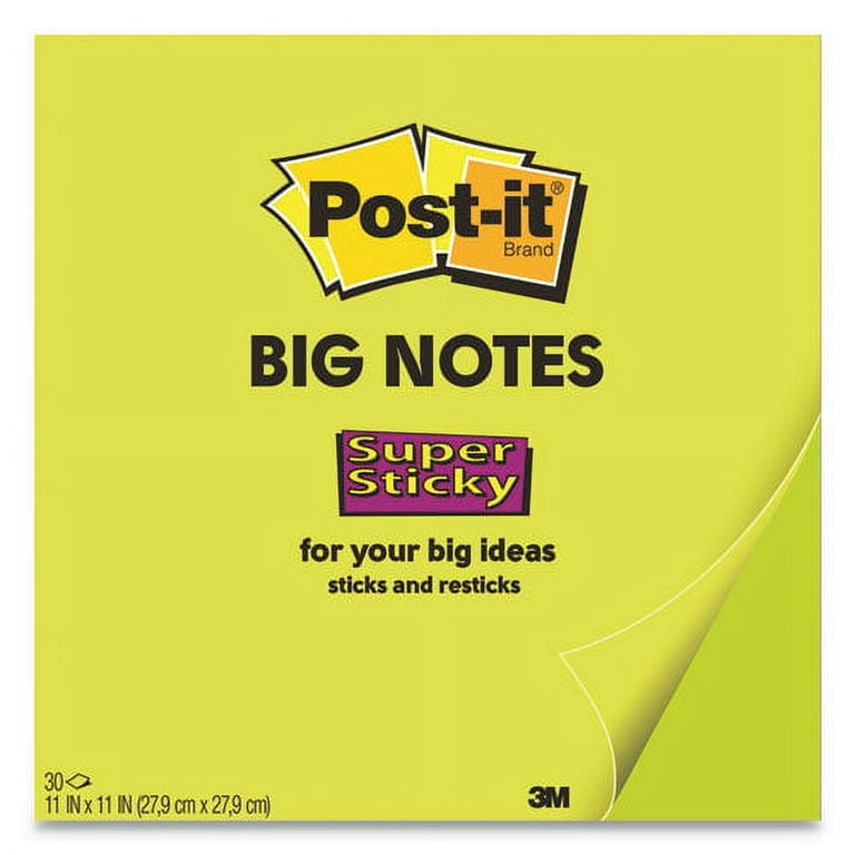 Big Notes, Unruled, 11 x 11, Green, 30 Sheets Big Notes, Unruled, 11 x 11, Green, 30 Sheets