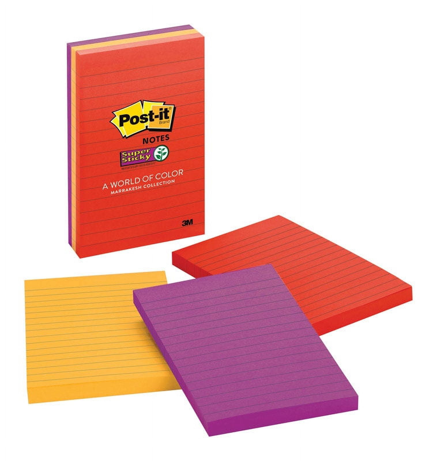 PostIt Super Sticky Notes, 2x Sticking Power, 4 in x 6 in, Marrakesh