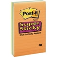 thumbnail image 1 of Post-It Super Sticky Notes, 2x Sticking Power, 4 in x 6 in, Marrakesh Collection, Lined, 3 Pads/Pack, 45 Sheets/Pad (4645-3SSAN), 1 of 2