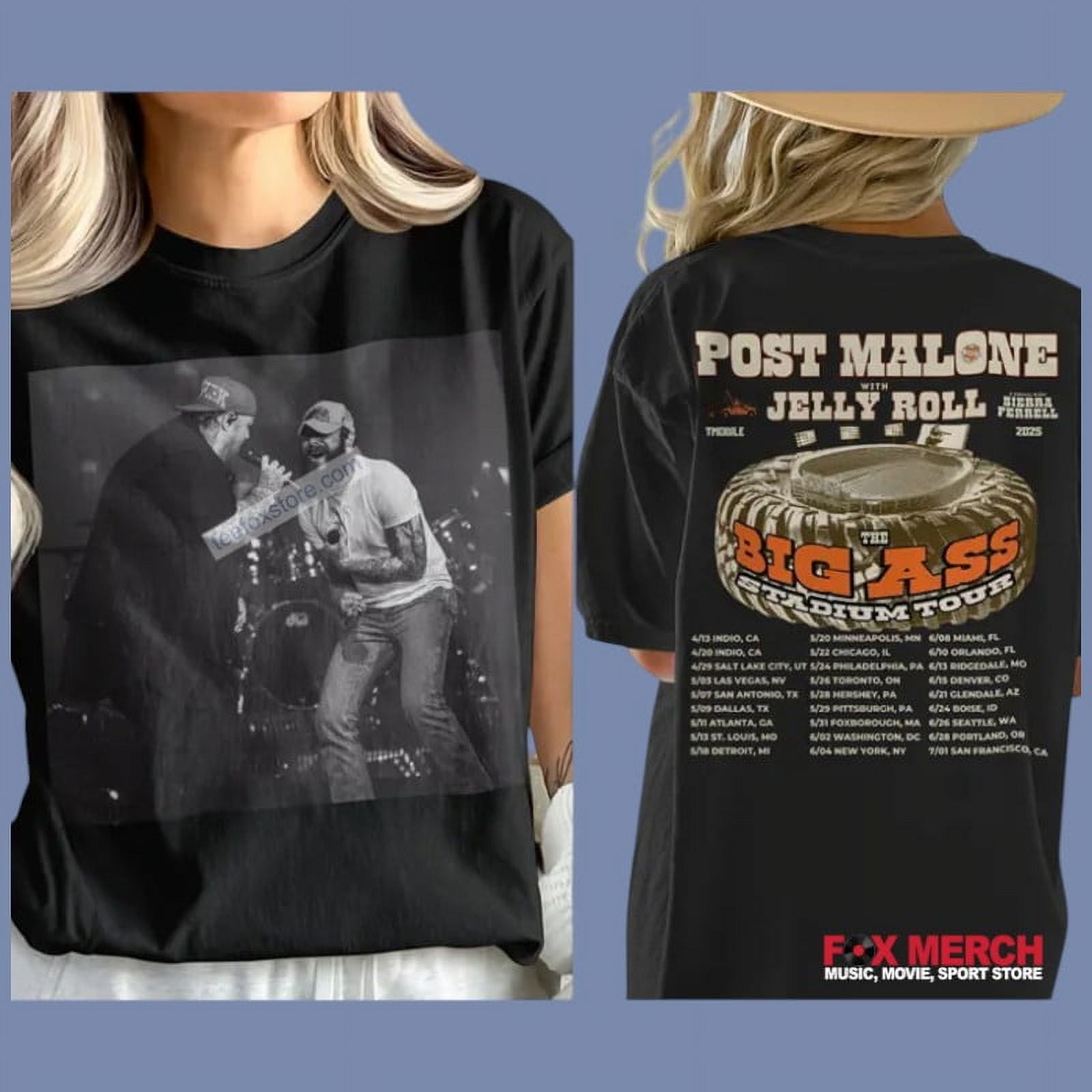 Post Malone Big Ass Stadium 2025 Tour TShirt For Fans