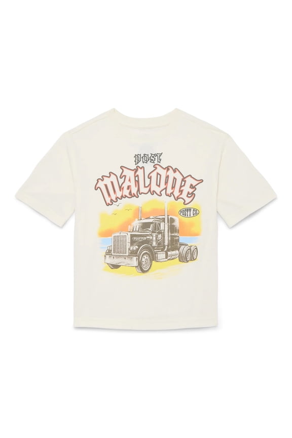 Post Malone Boys Fashion Retro Tee with Short Sleeves, Sizes 4-18