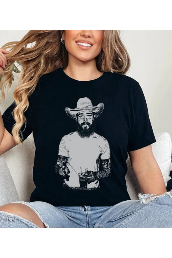 Post Malone, Cowboy Post , Country, Western Graphic, Concert Funny For Men, Women