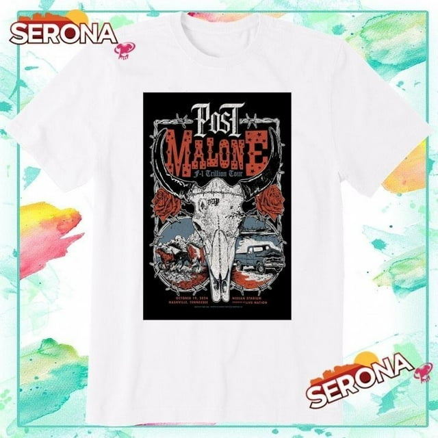 Post Malone F1 Trillion Tour 2024 Nashville Tennessee Shirt