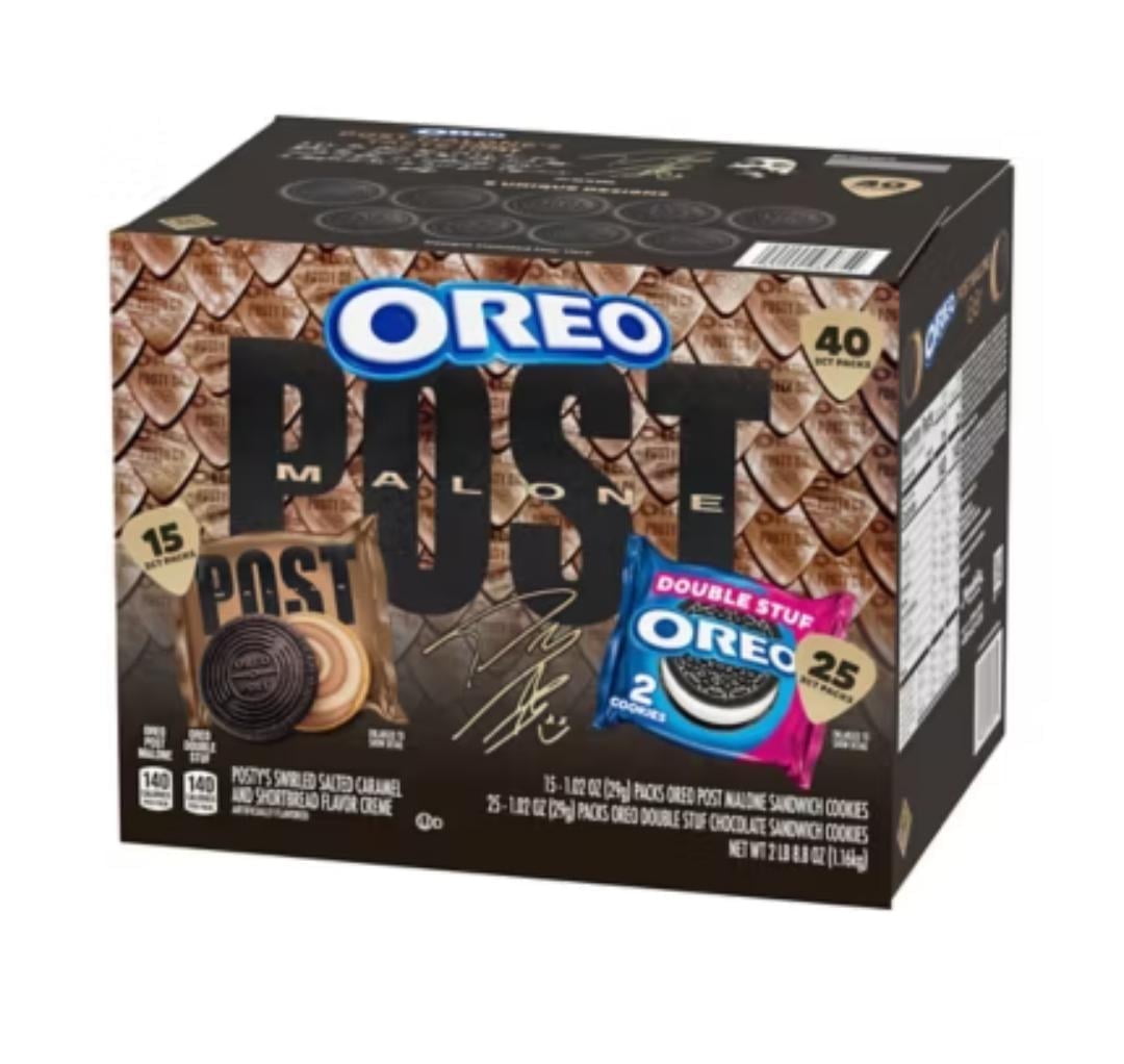 2) Boxes Post Malone & Oreo Double Stuf Cookies Variety Pack