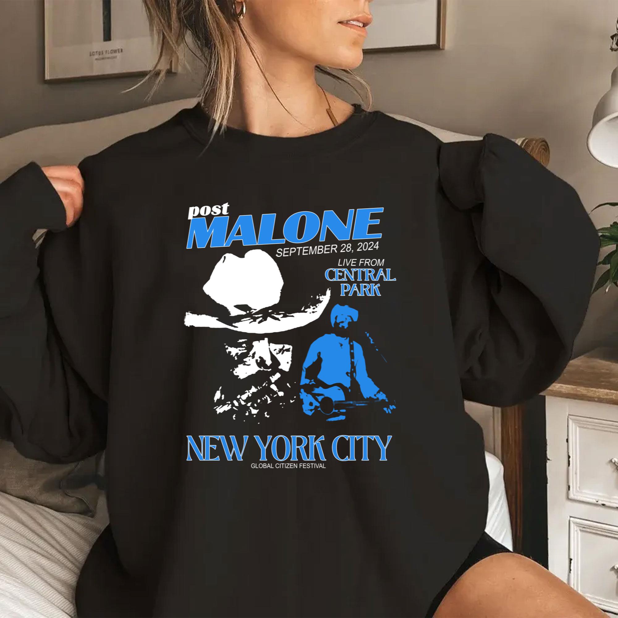 Post Malone Septeber 28, 2024 New York City Event Shirt S5XL