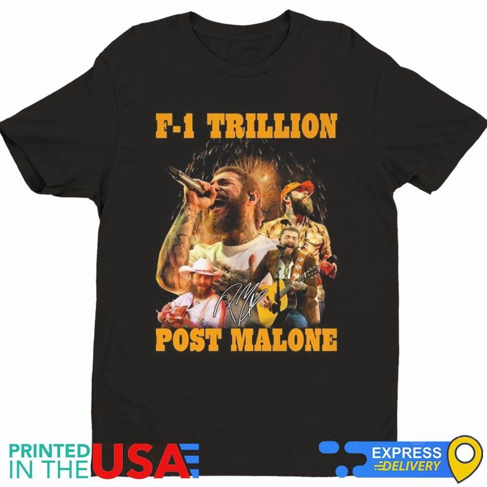 Post Malone The New Album Of 2024 F1 Trillion Signature Shirt