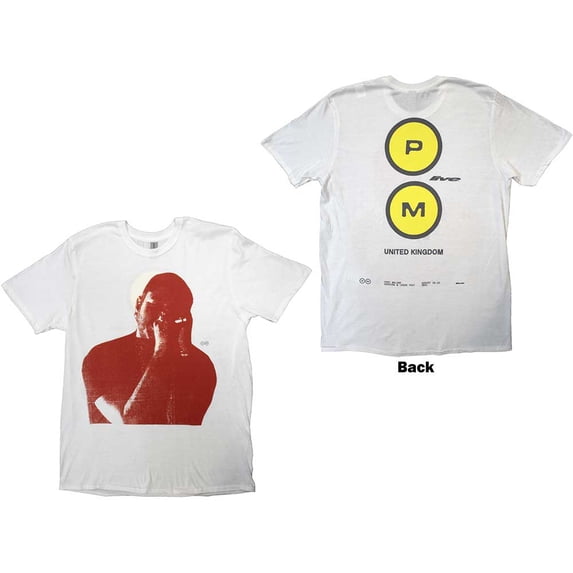 Post Malone Unisex T-Shirt Red Photo Live (Back Print & Ex-Tour)