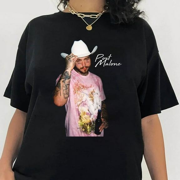Post Malone World Tour 2023 2024 Cotton Black S-5XL