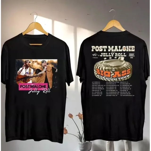 Post Malone vs Jelly Roll Tour 2025 Shirt, Post Malone Big Ass Stadium