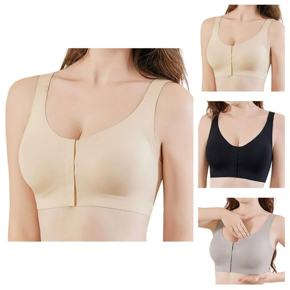 Post Mastectomy Front Closure Bras for Women Seamless Front Hook Comfortable Bralette Post Surgery Bras