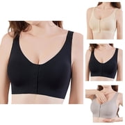 Post Mastectomy Front Closure Bras for Women Seamless Front Hook Comfortable Bralette Post Surgery Bras