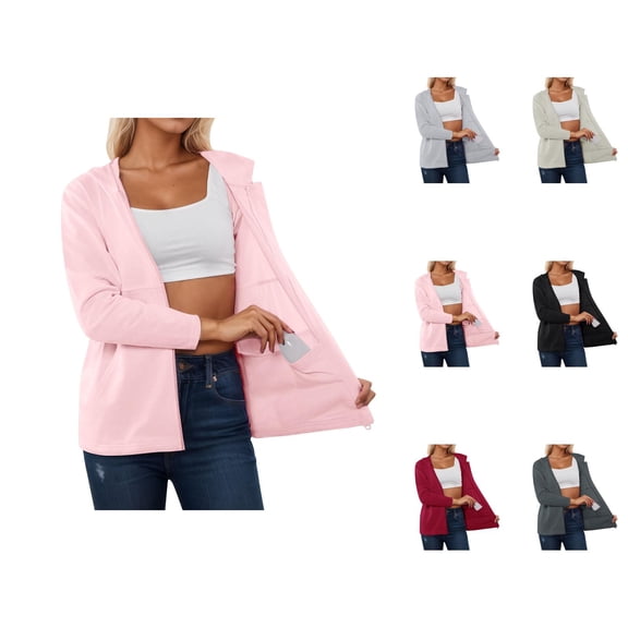 Post Mastectomy Hoddies Jacket with Drain Pockets for Women Long Sleeve Zip Up Surgery Recovery Shirt Outerwear