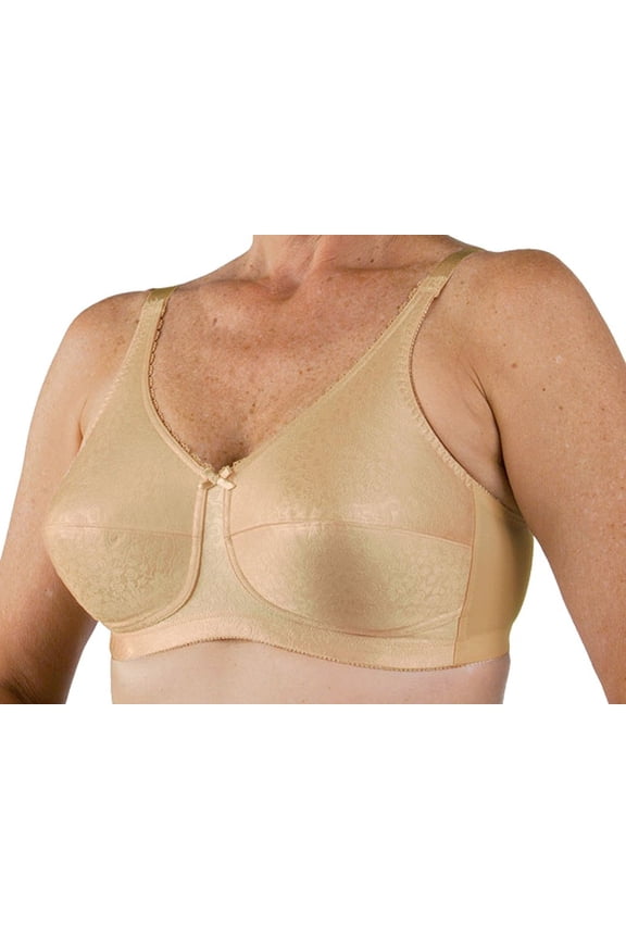 Post Mastectomy Nylon Knit Fiberfill Bra 42AA Blush Beige