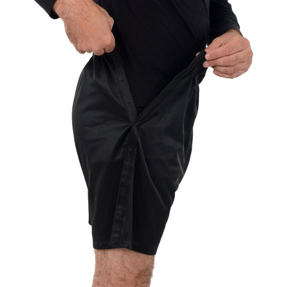 Post Medical Surgery Specialize Tearaway recovery shorts Pant for men & women Color: Black/Men, Size: XL
