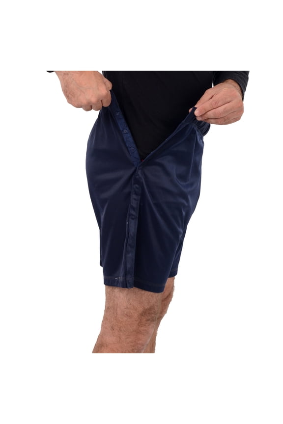 Post Medical Surgery Specialize Tearaway recovery shorts Pant for men & women Color: Navy/Men, Size: Small