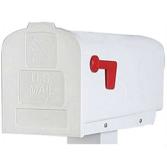 Post Mounted Mailbox Color: White